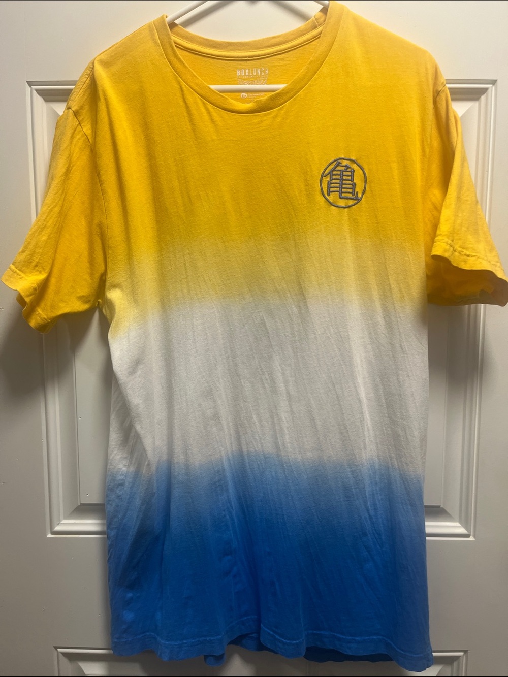 BoxLunch Men’s Yellow White Blue Ombre Short-Sleeve Graphic Tee
